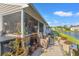 Screened-in patio with comfortable seating at 1010 Pinnacle Ln. # 1010, Myrtle Beach, SC 29577