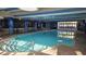 Indoor pool with mermaid mural and comfortable seating at 1105 S Ocean Blvd. # 236, Myrtle Beach, SC 29577