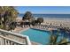 Oceanfront pool and sundeck area with lounge chairs at 1105 S Ocean Blvd. # 236, Myrtle Beach, SC 29577