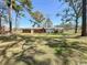 Large backyard with spacious grassy area and mature trees at 11253 Old Pee Dee Rd., Hemingway, SC 29554