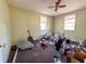Bedroom with two windows and ceiling fan, needs cleaning at 11253 Old Pee Dee Rd., Hemingway, SC 29554