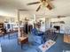 Living room with comfy seating and a fireplace at 11253 Old Pee Dee Rd., Hemingway, SC 29554