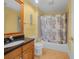 Clean bathroom with shower/tub combo and granite vanity at 1313 Villa Marbella Ct. # 101, Myrtle Beach, SC 29572
