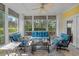 Relaxing screened porch with comfy seating and nature views at 1313 Villa Marbella Ct. # 101, Myrtle Beach, SC 29572
