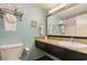 Clean bathroom featuring granite countertops, a sink, and plenty of towel racks at 1501 S Ocean Blvd. # 811, Myrtle Beach, SC 29577