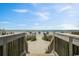 Inviting beach view with sandy access and clear blue skies, ideal for relaxation and recreation at 1501 S Ocean Blvd. # 811, Myrtle Beach, SC 29577