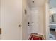 Light and bright entryway with view of bedroom and exterior door at 1891 Colony Dr. # 13D, Surfside Beach, SC 29575