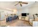 Open floor plan with kitchen, living room and breakfast bar at 1891 Colony Dr. # 13D, Surfside Beach, SC 29575