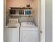 Stackable washer and dryer in small laundry closet at 1891 Colony Dr. # 13D, Surfside Beach, SC 29575