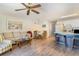 Open living space with kitchen, dining and living room at 1891 Colony Dr. # 13D, Surfside Beach, SC 29575