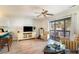 Relaxing living room featuring access to balcony and comfortable seating at 1891 Colony Dr. # 13D, Surfside Beach, SC 29575