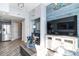 Open concept living area with a flat-screen TV and stylish decor at 2501 S Ocean Blvd. # 1219, Myrtle Beach, SC 29577