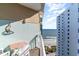Balcony boasting ocean views and outdoor seating at 2501 S Ocean Blvd. # 1219, Myrtle Beach, SC 29577