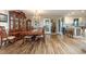 Open dining room with kitchen access and hardwood floors at 2647 Coats Rd., Loris, SC 29569