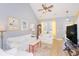 Light and airy living room featuring hardwood floors and white sofas at 306 River Rock Ln. # 1304, Murrells Inlet, SC 29576