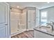 Bathroom features a large shower and granite vanity at 340 William Nobles Rd., Aynor, SC 29511
