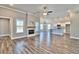 Spacious living room with hardwood floors and an open floor plan at 340 William Nobles Rd., Aynor, SC 29511