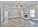 Living room with hardwood floors and fireplace at 340 William Nobles Rd., Aynor, SC 29511