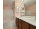 Double vanity bathroom with a shower/tub combo at 437 Red Rose Blvd. # 5, Pawleys Island, SC 29585