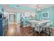 Open concept dining area with kitchen and living room views at 501 S Ocean Blvd. # 505, North Myrtle Beach, SC 29582