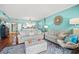 Spacious living room with ocean view and comfortable seating at 501 S Ocean Blvd. # 505, North Myrtle Beach, SC 29582