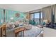 Relaxing living room with ocean view and coastal decor at 501 S Ocean Blvd. # 505, North Myrtle Beach, SC 29582