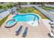 Aerial view of the house showing the pool and backyard at 5907 Haskell Circle, Myrtle Beach, SC 29572