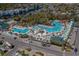 Aerial view of a community waterpark with slides and pools at 6001-1235 S Kings Highway, Myrtle Beach, SC 29575