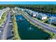 Aerial view of community, pond, and parking at 638 Waterway Village Blvd. # 16G, Myrtle Beach, SC 29579