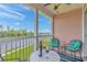 Spacious balcony with river views and comfortable seating at 638 Waterway Village Blvd. # 16G, Myrtle Beach, SC 29579