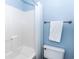 Bathroom features shower, toilet and white walls at 638 Waterway Village Blvd. # 16G, Myrtle Beach, SC 29579