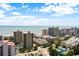 Aerial view of oceanfront high rise buildings at 7500 N Ocean Blvd. # 6145, Myrtle Beach, SC 29572