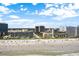 Aerial view of oceanfront hotel and beach at 7500 N Ocean Blvd. # 6145, Myrtle Beach, SC 29572
