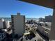 Oceanfront aerial view of the building and surroundings at 7500 N Ocean Blvd. # 6145, Myrtle Beach, SC 29572
