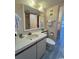 Condo bathroom with single sink vanity, toilet, and shower/tub combo at 7500 N Ocean Blvd. # 6145, Myrtle Beach, SC 29572