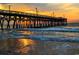 Sunrise over the ocean with pier at 7500 N Ocean Blvd. # 6145, Myrtle Beach, SC 29572