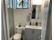 Bathroom with walk-in shower and stained glass window at 804 Brenda Pl., Myrtle Beach, SC 29577