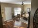 Bright living room with hardwood floors and comfy seating at 804 Brenda Pl., Myrtle Beach, SC 29577