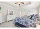 Main bedroom with white dresser and blue bedding at 144 Shenandoah Dr., Murrells Inlet, SC 29576