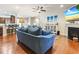Spacious living room with hardwood floors and fireplace at 144 Shenandoah Dr., Murrells Inlet, SC 29576