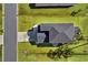 Top-down view of a house with gray roof and driveway at 161 Saddle St, Conway, SC 29527