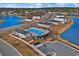Community pool with a clubhouse and playground, near a lake at 161 Saddle St, Conway, SC 29527