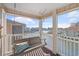 Relaxing balcony with a swing and views of the waterway at 1900 Duffy St. # C-7, North Myrtle Beach, SC 29582