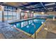 Sparkling indoor pool with comfortable lounge chairs and ocean view at 201 74Th Ave. N # 2640, Myrtle Beach, SC 29572