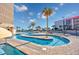 Gorgeous lazy river pool lined with palm trees at 201 74Th Ave. N # 2640, Myrtle Beach, SC 29572