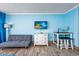View of the living room with television and ocean view at 201 74Th Ave. N # 2640, Myrtle Beach, SC 29572