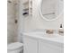 Bathroom with shower, toilet and white vanity at 214 13Th Ave. S # C, Surfside Beach, SC 29575