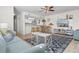 Bright and airy living room with a large TV and coastal decor at 214 13Th Ave. S # C, Surfside Beach, SC 29575