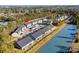 Large aerial view of the community and surrounding landscape with a pond at 324 Golan Circle # B, Myrtle Beach, SC 29579