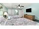 Bedroom with two twin beds, dresser, and access to the bathroom at 501 S Ocean Blvd. # 304, North Myrtle Beach, SC 29582